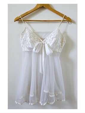 🤍✨Vintage White Sheer Lace Babydoll Top 🤍✨